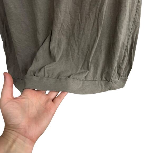 Romantic‎ Minimalist Lace Sleeve Top Elle Olive Green Casual Chic S - Picture 3 of 7